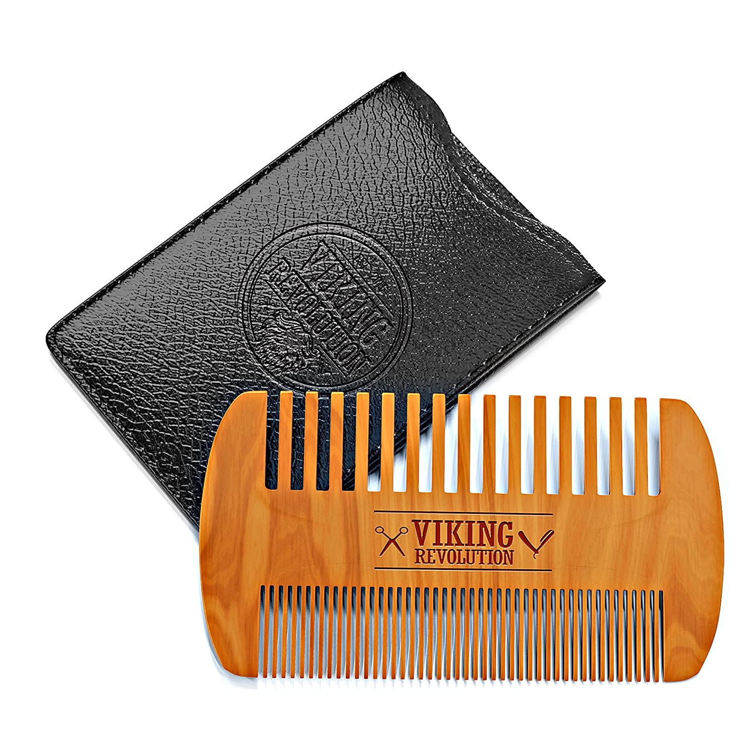 Blaze Wooden Beard Comb & Case